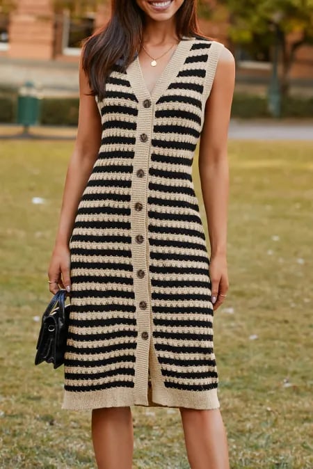Lantern Sleeve Empire Waist Short Sweater Dress